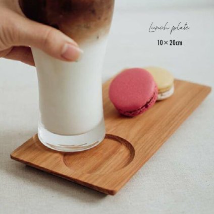 ランチプレート S BR-22S[木製 ランチ トレー カフェ トレイ おしゃれ 木製トレイ 木 皿 プレート 角型 長方形 カフェトレー カフェトレイ ケーキ皿 小さい お盆 カフェ風 かわいい 食器 木の皿 木製トレー ウッドトレイ 可愛い] 即納