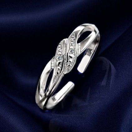 ダイヤモンドツイストデザイン フリーサイズリング レディース 0.02ct フリーサイズ ダイヤリング
