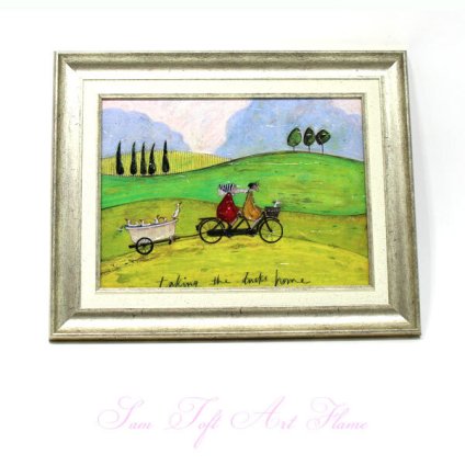Sam Toft サムトフト アートフレーム アヒル送迎サービス st-05836 絵画 ギフト アート おしゃれ 北欧 インテリア お部屋