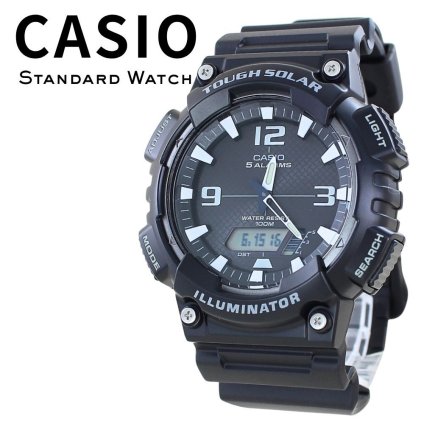 箱なし カシオ 腕時計 タフソーラー メンズ レディース CASIO ブラック ホワイト アナデジ ソーラー充電 100m防水 ワールドタイム ストップウォッチ タイマー アラーム スポーツ アウトドア 海外モデル 逆輸入 プレゼント ギフト 成人 卒業 入学