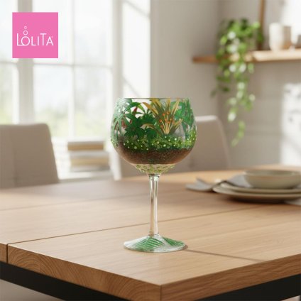Lolita ワイングラス JUNGLE TERRARIUM 19.4cm ジャングルのテラリウム コパグラス | かわいい おしゃれ ポップ モダン デザイン食器 アート ロリータ･ヤンシー 正規輸入品
