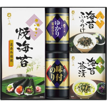 やま磯 味のり卓上バラエティセット [26-7613-041] SVG-D 味付のり しそ風味のり 焼のり 海苔茶漬け 海苔ふりかけ 三島食品ゆかり使用 有機丸大豆醤油使用 詰め合わせ セット ギフト 出産内祝い 結婚内祝い お返し 内祝い