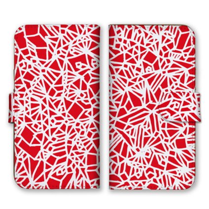 ＼全機種対応／ スマホケース 手帳型 スマホカバー 手帳タイプ スマートフォン ケース カバー パターン ランダム 柄物 レッド かわいい おしゃれ かっこいい カードホルダー付き カード収納 合皮 合成レザー