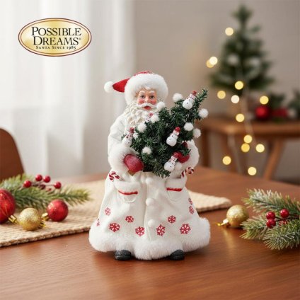 Snowy Wishes 26.5cm | サンタ サンタクロース 人形 置物 フィギュア クリスマス ホリデー Possible Dreams 正規輸入品