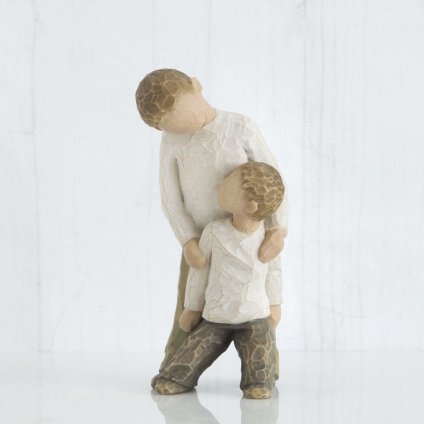 ウィローツリー彫像 Brothers - 兄弟 13cm 2人組 子供 少年 | おしゃれ 置物 彫刻 人形 インテリア スーザン･ローディ 正規輸入品
