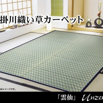 夏ラグ 夏用カーペット 掛川織 い草カーペット 『雲仙』 本間3畳(約191×286cm) 新生活