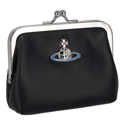 ヴィヴィアンウエストウッド Vivienne Westwood コインケース 小銭入れ がま口 52010018U N403 NAPPA レディース ブラック 本革 レザー