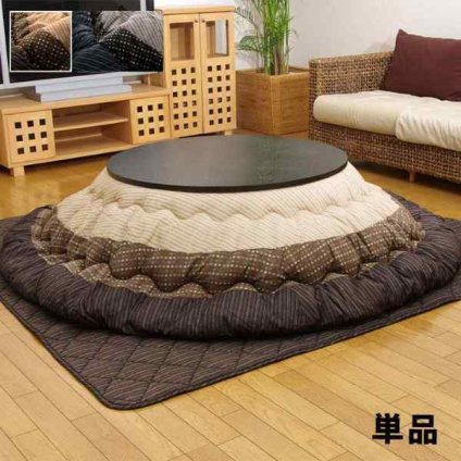 こたつ布団 円形 単品  しじら織り 約225cm丸