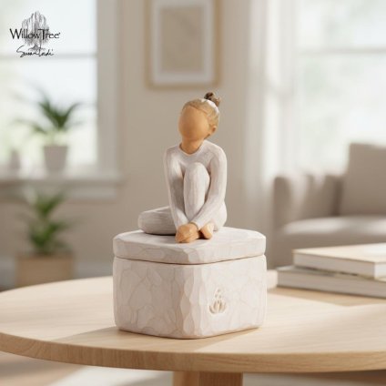 ウィローツリー形見箱 The Dancer Keepsake Box - 踊り子 幅7.5x奥行8.3x13.3(cm) 子供 少女 ダンス・音楽 | おしゃれ 置物 彫刻 人形 インテリア スーザン･ローディ 正規輸入品