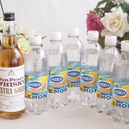 家飲みを、バーカウンターへ ハイボールウイスキー7本セット(サンピース エキストラゴールド37度 ウィルキンソン炭酸レモン) 600ml×1本 500ml×6本