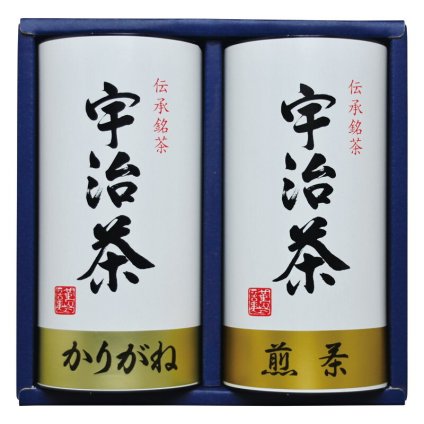 実りの秋の贈り物 宇治茶詰合せ（伝承銘茶） 煎茶･雁が音（くき茶）（各100g）×各1