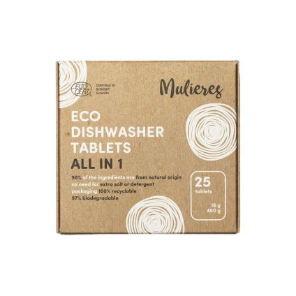 ムリエレス 自然派食洗機用洗剤タブレット   400 g（16g×25粒）  |  激安  Mulierez  食器洗剤 美容グッズ コスメ化粧品 誕生日 クリスマス ホワイトデー 結婚記念日 ウエディングギフト 母の日 送別会 バレンタインデー 女性 彼女 妻奥さん 母お母さん 女友達