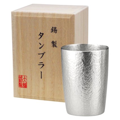 本錫タンブラー180ml ベルク小シングル(桐箱入)  ／タンブラー 食器 キッチン用品 お中元 御中元 ギフト 暑中 残暑 お盆 初盆 新盆 お供 御供 ギフト 2026 送料無料 ギフト プレゼント プチギフト 内祝い 快気祝い 出産祝い 結婚祝い 引出物 新築祝い お返し