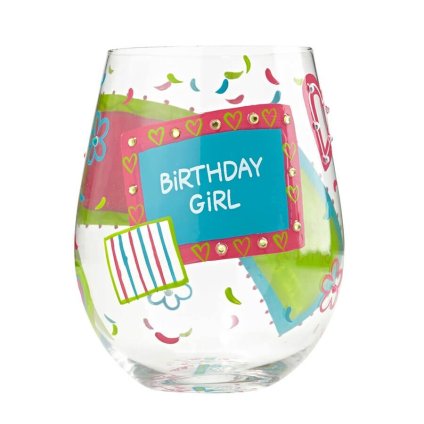 Lolita ワイングラス BIRTHDAY GIRL 13cm バースディガール | かわいい おしゃれ ポップ モダン デザイン食器 アート ロリータ･ヤンシー 正規輸入品