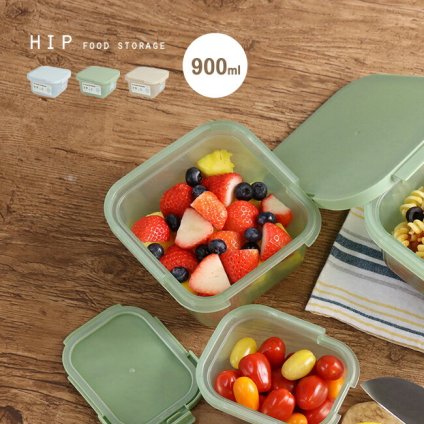 HiP Food Storage ヒップ フードストレージ 900ml[保存容器 おかず 作り置き 電子レンジ 食洗機対応 蓋 スライド 開けやすい そのまま 食卓 ランチボックス お弁当箱 お弁当 食器洗い乾燥機]