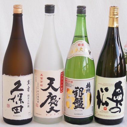 華やかに香り純米大吟醸4本セット(奥の松酒造奥の松 純米大吟醸 (福島県) 早川酒造部天慶 純米大吟醸 (三重県) 朝日酒造久保田 萬寿 純米大吟醸 (新潟県) 銀盤酒造播州 銀盤 純米大吟醸 (富山県)) 1800ml×4本