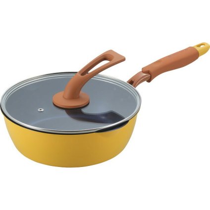 【直送】一条もんこのカレーパン 24cm [26-0292-029] IM-24F ガラス蓋付き 深型フライパン IH対応 ガス火対応 スパイス料理研究家監修 カレー鍋 万能フライパン 煮込み料理 炒め物 調理器具 キッチン用品 新生活 贈り物 プレゼント ギフト