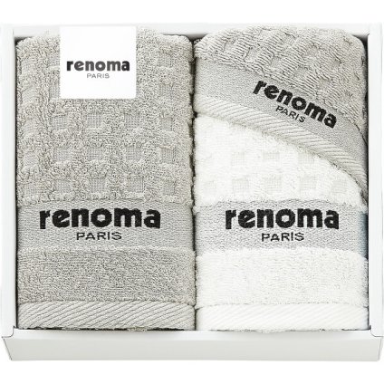【直送】renoma レノマ フェイスタオル タオルハンカチ セット [26-7515-082] RE2630 綿100% ベトナム製 フェイスタオル2枚 タオルハンカチ1枚 贈り物 ギフト プレゼント 内祝い お返し