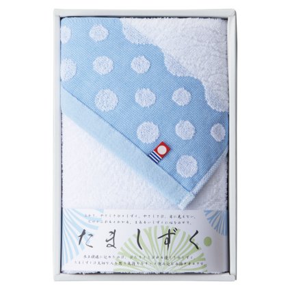 今治タオル たましずく フェイスタオル ブルー  ／タオル 日用品・ヘルスケア 敬老の日 プレゼント ギフト お彼岸 お供え 秋 2026 送料無料 ギフト プレゼント プチギフト 内祝い 快気祝い 出産祝い 結婚祝い 引出物 新築祝い お返し