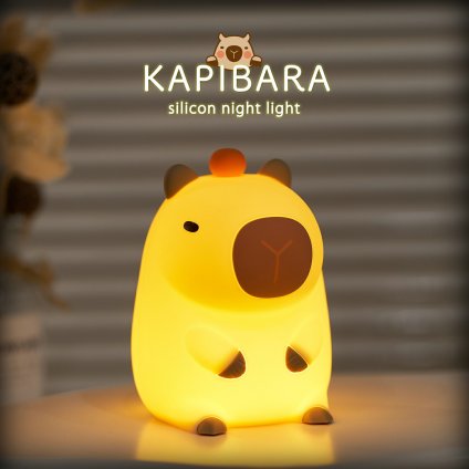 カピバラ ナイトライト かわいい 授乳ライト タイマー 充電式 常夜灯 コンセント 子供部屋 間接照明 おしゃれ 卓上 LED 読書灯 コードレス 調光 タイマー USB ベッドサイド 寝室 目に優しい 誕生日 プレゼント ギフト 贈り物