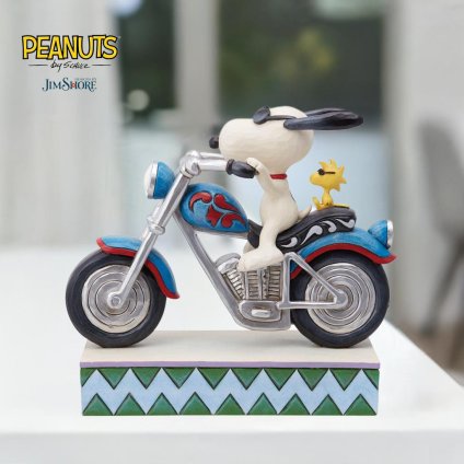 スヌーピー バイクに乗って 14.5cm | ジムショア ピーナッツ グッズ フィギュア 人形 置物 彫刻 Jim Shore 正規輸入品