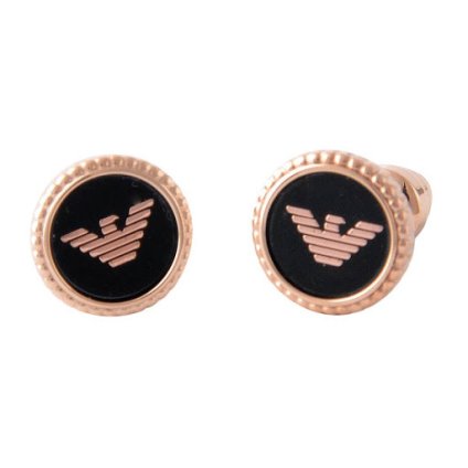 エンポリオ アルマーニ EMPORIO ARMANI ピアス EA EGS2534221 apea00150l イーグルロゴ スタッドピアス アクセサリー ブラック+ローズゴールド