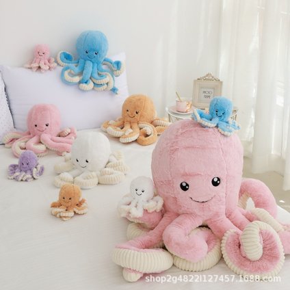 ぬいぐるみ タコ たこ ふわふわ 抱き枕 癒しグッズ 海 かわいい インテリア 部屋 飾り 子供 誕生日 プレゼント ギフト 贈り物 女の子 男の子 玩具 キッズ おもちゃ