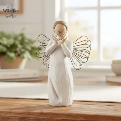 ウィローツリー天使像 Bright Star - 輝く星 14cm | おしゃれ 置物 彫刻 人形 インテリア スーザン･ローディ 正規輸入品