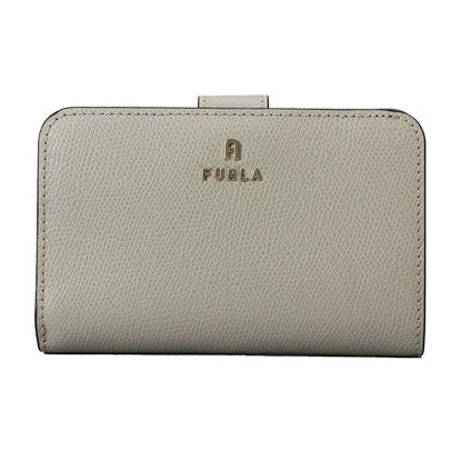 フルラ FURLA 財布 二つ折り財布 折りたたみ財布 小銭入れ付き WP00314 ARE000 M7Y00 FURLA CAMELIA M COMPACT WALLET カメリア MARMO c グレージュ系