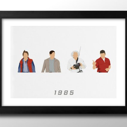 日本製 バック トゥ ザ フューチャー A3 サイズ ポスター アート おしゃれ 絵画 インテリア 北欧 イラスト マット紙 艶消し アートパネル 額 フレーム デザイン 壁掛け ギフト 新築祝い ディスプレイ  速達 送料無料