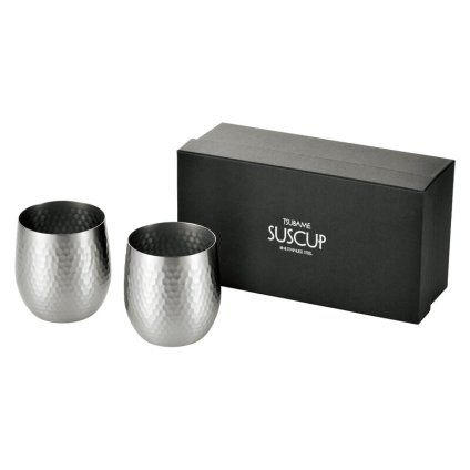 実りの秋の贈り物 サス鎚目ロックカップ340ml 2客セット 食楽工房 直径7×8.5cm 0.4kg 18-8ステンレス