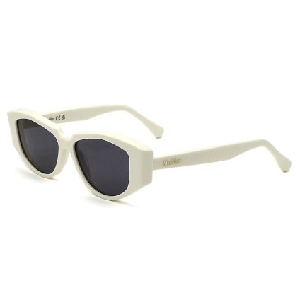 マックスマーラ Max Mara サングラス グローバルフィット UVカット アイウェア キャットアイ フォックス MM0161/S 21A 52 メンズ レディース ユニセックス オフホワイト+ダークグレー 海外正規品