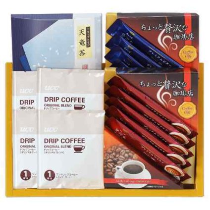 AGF UCC ドリップコーヒー 緑茶 天竜茶 プレミアムマイルド ビター 詰め合わせ ギフト 贈り物 内祝い
