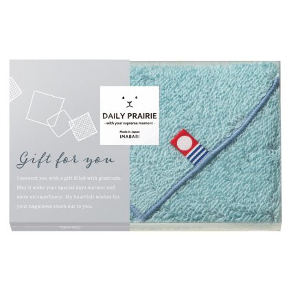 DAILY PRAIRIE リバーシブルタオルハンカチ ブルー  ／タオル 日用品・ヘルスケア お中元 御中元 ギフト 暑中 残暑 お盆 初盆 新盆 お供 御供 ギフト 2026 送料無料 ギフト プレゼント プチギフト 内祝い 快気祝い 出産祝い 結婚祝い 引出物 新築祝い お返し