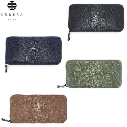 日本製 国産 KUBERA 9981 クベラ ラウンドジップ ウォレット Stingray-Polish エイ革 51325 ringo10 旅行 ギフト