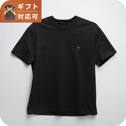 アミパリス AMI PARIS Ami de Coeur パーマネントコレクション Tシャツ BFUTS035-001-XS ユニセックス ブラック Tシャツ