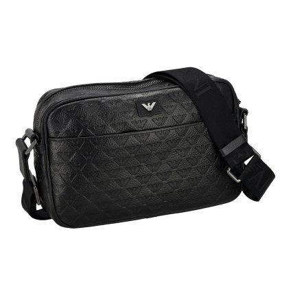 エンポリオアルマーニ EMPORIO ARMANI バッグ ショルダーバッグ 斜めがけショルダーバッグ EM001682 AF14774 UC001 エンボス イーグル メンズ ブラック