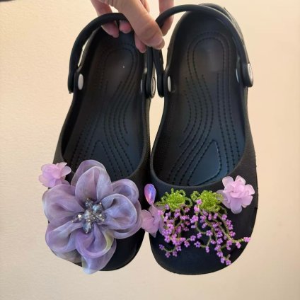 シューズチャーム 7点セット フラワー 花 クロッグサンダル チャーム アクセサリー サンダルデコ パーツ クロッグ用 DIY カスタム
