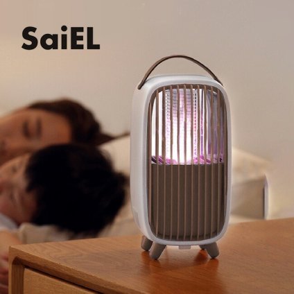 1-2W SaiEL スタイリッシュ 蚊取りさん SLI-EM2[蚊取り器 蚊取り機 蚊 対策 部屋 グッズ 捕獲器 無害 ペット 電撃殺虫器 電撃 殺虫 器 キャンプ UV ライト uv光源誘引式 uv光源誘引式蚊取り器 ユスリカ 玄関]
