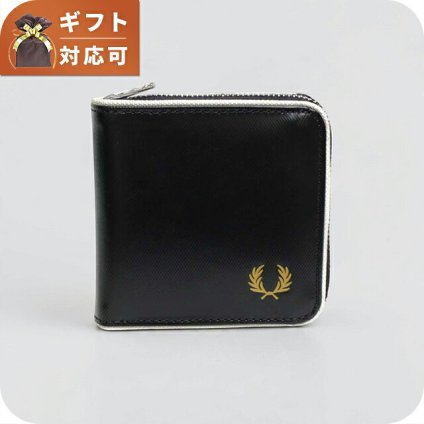 フレッドペリー FRED PERRY Classic Zip Around Wallet ラウンドファスナー財布 二つ折り財布 二折財布 l1195-d57 ユニセックス Black Ecru