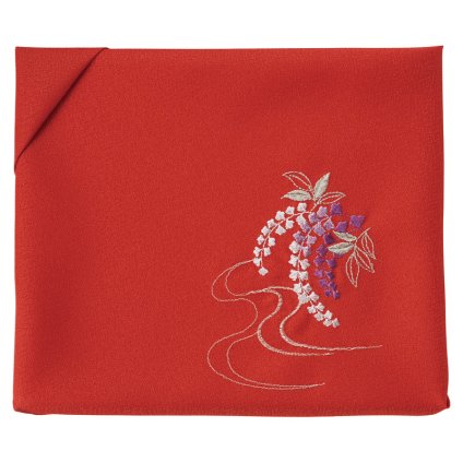洛北 刺繍入り二巾風呂敷 赤  ／風呂敷 冠婚葬祭 日用品・ヘルスケア 敬老の日 プレゼント ギフト お彼岸 お供え 秋 2026 送料無料 ギフト プレゼント プチギフト 内祝い 快気祝い 出産祝い 結婚祝い 引出物 新築祝い お返し