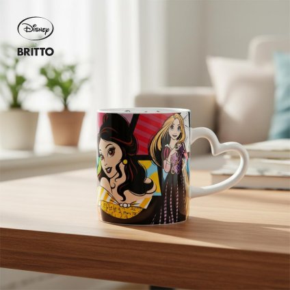 ベル&白雪姫 マグカップ Romero Britto 10cm | ロメロ・ブリット デザイン アート 正規輸入品