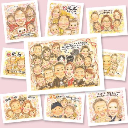 結婚のギフトに、写真から仕上げる手描き似顔絵です。修正無料・下書き確認付き。安心してご注文いただけます。 贈り物 似顔絵 結婚祝い ギフト プレゼント 手描き 名入れ 結婚 結婚式 感謝 婚礼 挙式 大人数 新婦 新郎 名入れ 下書き確認 修正無料 かわいい 似てる サプライズ 一生もの 入籍 一生もの 結婚式 披露宴 色紙 喜ばれる 闘病中の方への励まし ハロウィン ホワイトデー 感謝の品