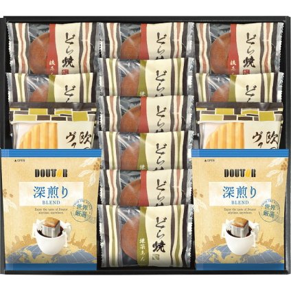 ドトールコーヒー＆どら焼き詰合せ [26-7585-049] ＤＲ－３０ ドリップコーヒー どら焼き ヴァッフェル 和菓子 洋菓子 詰め合わせ ギフト スイーツ 和洋折衷 贈り物 内祝い お返し プレゼント