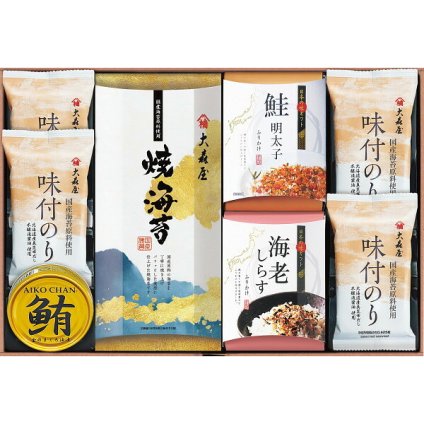 大森屋 海の幸詰合せ [26-7609-060] OYR-DOK 焼海苔 味付のり 鮭明太子 海老しらす ふりかけ 鮪油漬 詰め合わせ セット ギフト 出産内祝い 結婚内祝い お返し 内祝い