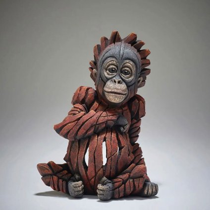 Edge Baby Orangutan 幅14x奥行9.2x20.7(cm) オランウータン 子供オランウータン | エッジ 彫刻 置物 オブジェ フィギュア 動物 大きい リアル アート マット･バックリー 正規輸入品