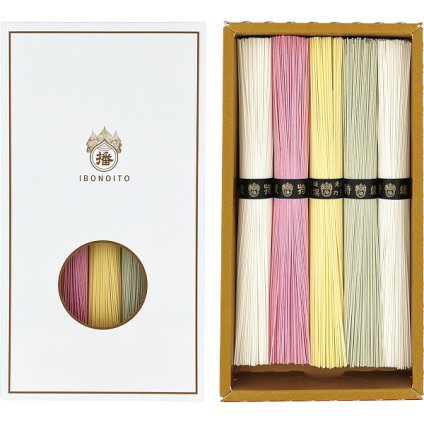 手延素麺 揖保乃糸 特級品 彩り 華 HANA 5束 [26-0478-017] CST-10 白麺 赤しそ かぼちゃ 抹茶 食べ比べ そうめん 素麺 カラフル お中元 お歳暮 ギフト 内祝い お返し 贈り物 プレゼント グルメ 手土産