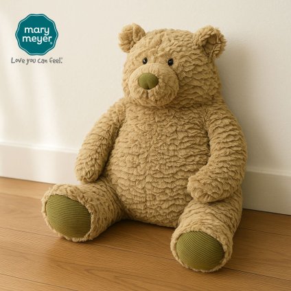 メリーマイヤー ファブファズ ピーナッツベア L 34cm テディベア クマ | ぬいぐるみ デザイナーズ 動物 どうぶつ ファーストトイ ベビー 赤ちゃん こども Mary Meyer fabfuzz 正規輸入品