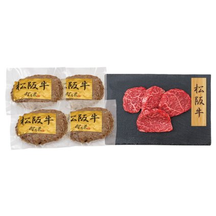 プレーリードッグ ファーム 松阪牛ハンバーグ・松阪牛モモステーキ (PFNH-109) [お中元][お歳暮] ※送料無料(北海道・沖縄・離島への配送不可)