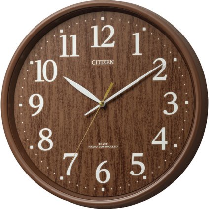 【直送】シチズン CITIZEN 木目調電波掛時計 [26-0250-067] 8MY569-006 電波時計 壁掛け時計 ダークブラウン 連続秒針 ユニバーサルデザインフォント 静音 見やすい 新生活 プレゼント ギフト